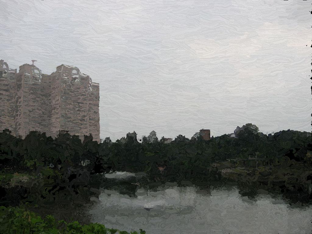 Figure 5: Synthesized painting of one NCTU scene using Impressionism Monet style set Figure 6: Synthesized