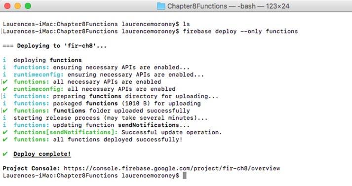 CHAPTER 8: Cloud Functions for Firebase 145 Figure 8-5.