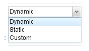 Service Type Select a service type (Dynamic, Custom or Static). If you choose Custom, you can modify the domain that is chosen in the Domain Name field.