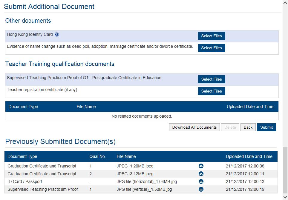 8. Download submitted documents After login, QA i-portal will direct you to My Application page.