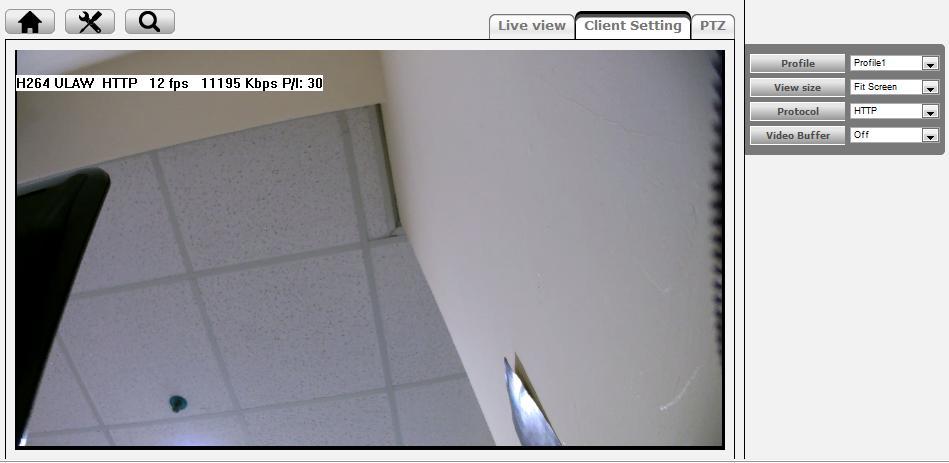 Client Setting Profile View Size Protocol Video Buffer Click the drop-down menu to choose video compression mode of Live View among H.264,