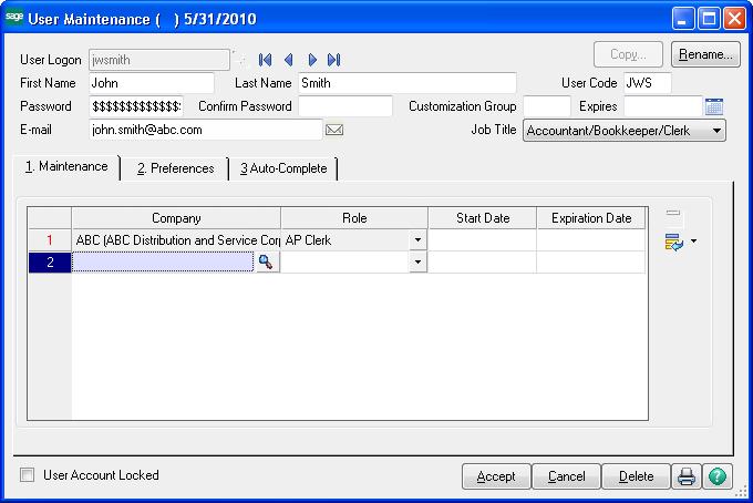 Setting Up Security 4 At the Automatic Logoff Delay in Minutes field, type the number of minutes that the system is to remain active before automatically logging off this workstation.