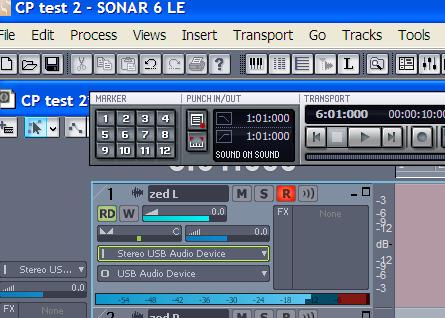Sonar 1. Select an audio track.