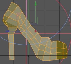 We still need the left side of our shoe. Don t worry- you will not need to go through the moving and rotating again. However, we still need to subdivide our shoe shape using the knife Tool.