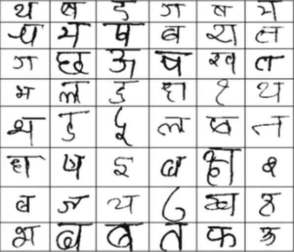 The ideal Devnagari script consists of curves and connected lines. Lines are not isolated from main symbol.