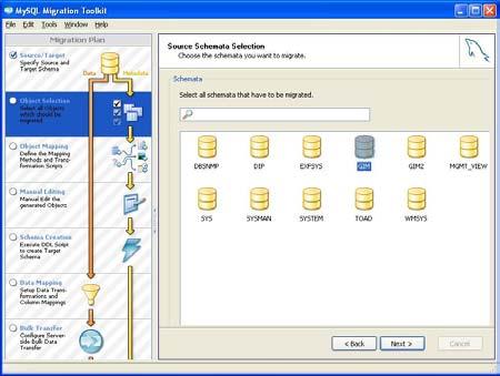 Select Schemas/Objects to Migrate 4.
