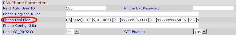 Configuring Phone Lines and Calling Routing Behavior Configuring Dial Plans 4 STEP 3 Scroll down to the PBX Phone Parameters section.
