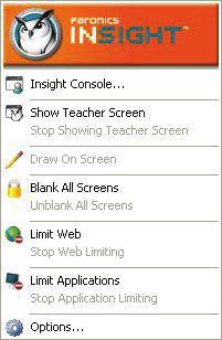 Introduction The following guide is meant to provide quick reference for teachers new to using the Insight Console.