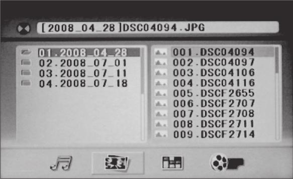 Info (for DVD / CD / Multimedia discs) Press the INFO button to activate the on screen roll-down menu for the current Title, Chapter, Time and other information.