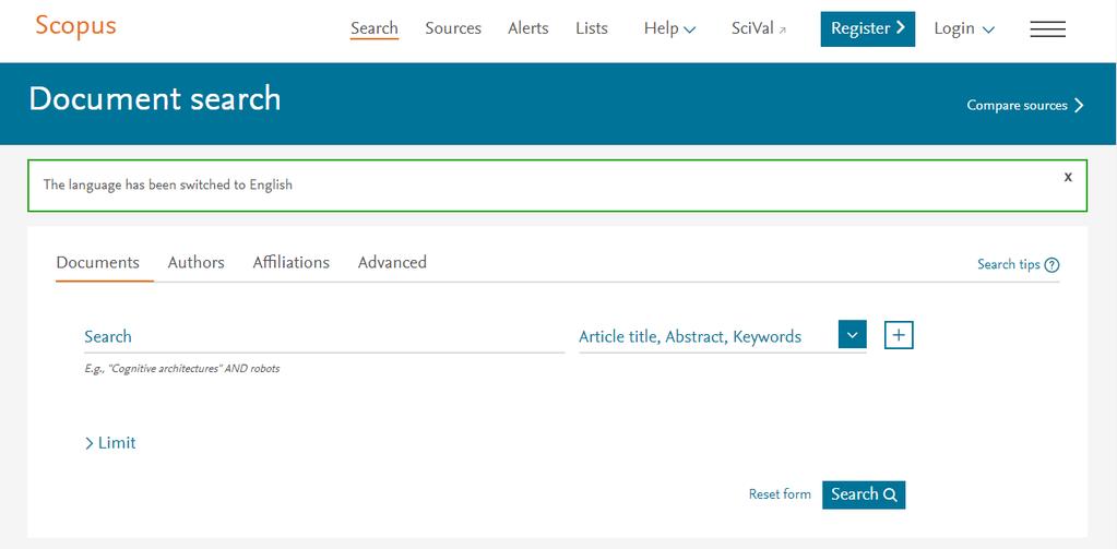 Scopus-Search ways 1 2 3 4 Search in the following ways: 1.Document search: use detailed search options to ensure you find the document(s) you want 2.