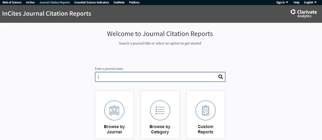 JCR(Journal Citation Reports) Journal Citation Reports offers a systematic, objective means to critically