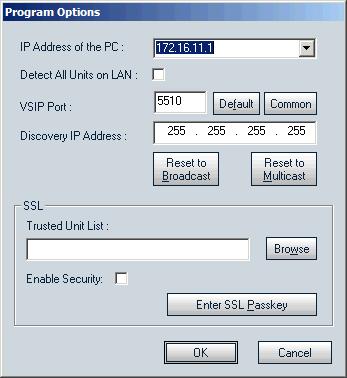 Nextiva S4300-BR Installation Guide 4. In the General tab, click Program Options. The Program Options window appears. 5. Check Detect All Units on LAN. 6.