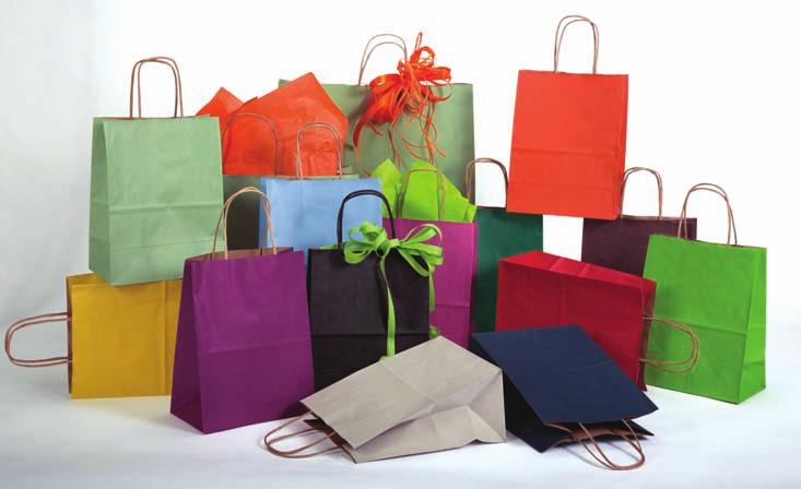 PAPER BAGS Matte Shadowstripe Shopping Bags Printed on