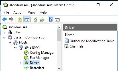 6.2. Administer Driver The XMediusFAX screen below is displayed next.