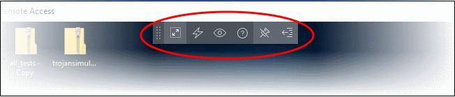 You can now access the remote machine to perform tasks as required. How to Use the Remote Manager Toolbar After connecting, you will see the desktop of the remote machine in the ITarian window.