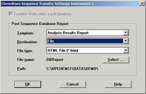 2 Setting up a sequence Assigning a study and custom fields 2 Click on the button Transfer Settings. Figure 8 Transfer settings a b c d Select in the drop-down list Template > Analysis Results Report.