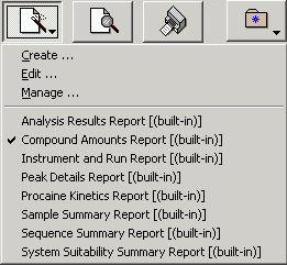 5 Reporting results Create report Create report Filter sample 1 Click on button View > Select Filter, select a filter from the menu.