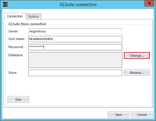 The following pop-up dialog requires to specify the following database connection parameters: SQL server: where the MS SQL database