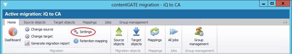A migration job must be always assigned to a migration group. (For more details click here.