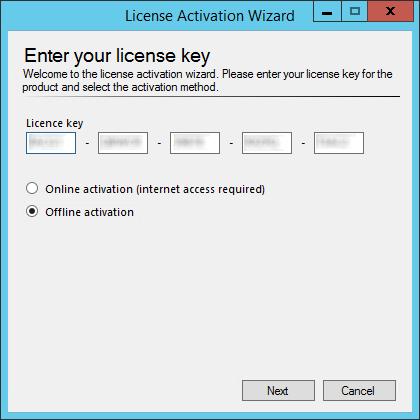 Now the administrator will be required to enter the license key.
