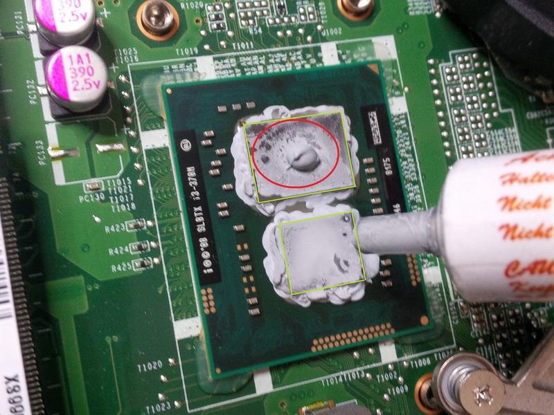 Apply a small drop of thermal paste on each chip.