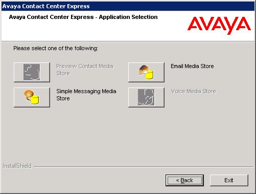17. Select Simple Messaging Media Store and follow the steps of the Simple Messaging Media Store Setup. 18.