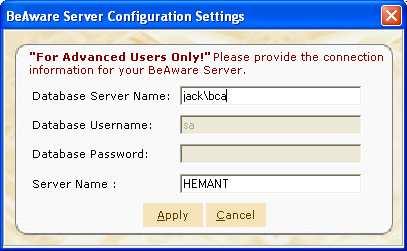 Enter the Username and Password and click on the Login button. This will enable you to login to the BeAware Admin Console.