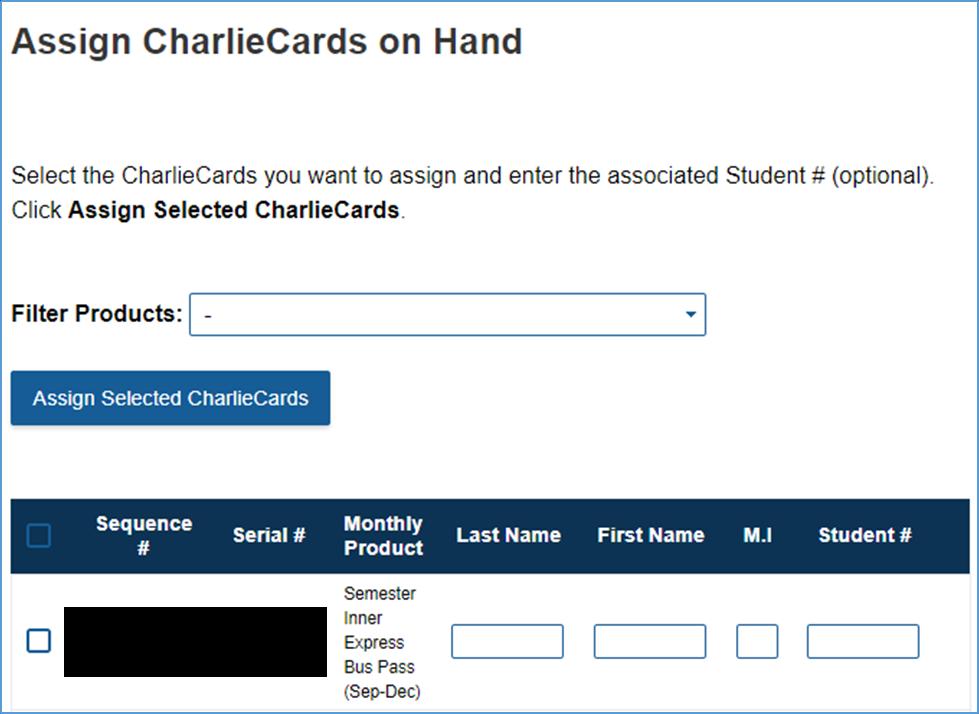 You may optionally use the pass program to record which cards were assigned to each student by entering a name and/or Student ID.