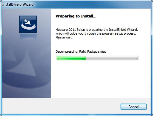 7 3. The InstallShield Wizard will extract the files needed for installing the update. Wait for this to finish. 4.