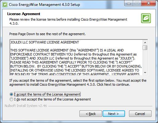 License Agreement You will need to review the License Agreement and