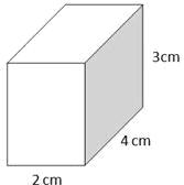 MATH-8 Review Surface Area 3D 2018 N Exam not valid for Paper Pencil Test Sessions [Exam ID:J42YVD 1 What is the surface area of the rectangular prism shown?