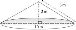 12 What is the total surface area of a pyramid with a square base with sides of 8 cm, where the faces have a height of 10 cm?