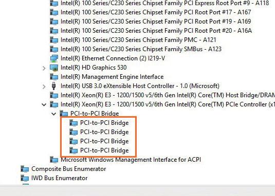 Open ACPI x64-based PC >> Microsoft ACPI-Compliant System >> PCI Express Root Complex.
