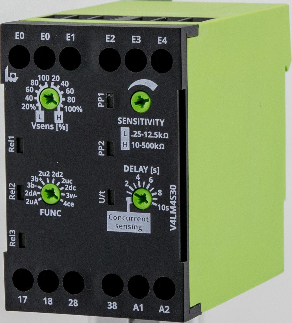 Relay status Rel2 LED : Relay status Rel3 LED PP1: Pump performance 1 LED PP2: Pump performance 2 Width 45 mm TECHNICAL DATA SUPPLY CIRCUIT Terminals Supply voltage A1-A2 24.