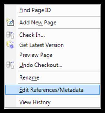 References References can be used for both on-screen and paper-based content. You can attach pieces of metadata to your pages; these are called references.