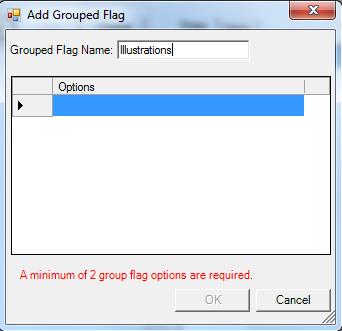 Note: When using Grouped flags in ContentProducer, you can only select one flag at a time, i.e. with regards to the example above, you would not be able to select Ready and Approved at the same time.