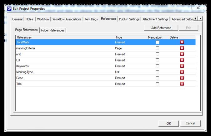 Project References (Metadata) This tab in the New Project dialogue menu allows you to manage a project s metadata (also referred to as references).