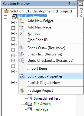 This will open up the Edit Project Properties dialogue box click on the References tab along the top of the dialogue box.