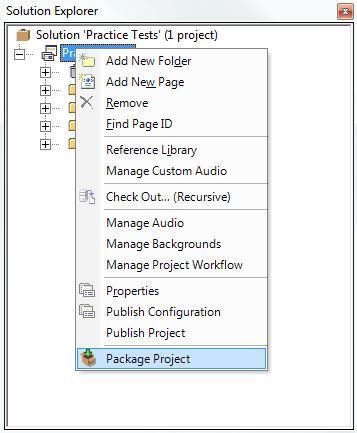 However, you can also package up content to a local machine. Package a Project You can package up a ContentProducer project as an IMS package.