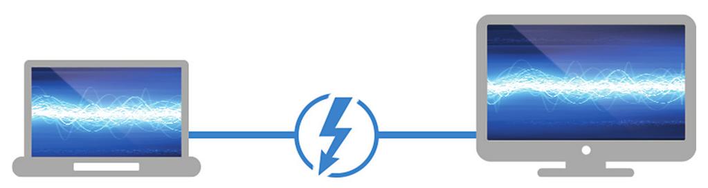 Look for the Thunderbolt logo on the cable and near the port of the laptop or peripheral.