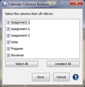 Custom column names appear in bold blue text. Selecting the plus sign will prompt you for a new column name. To delete any user defined column, select the minus sign.