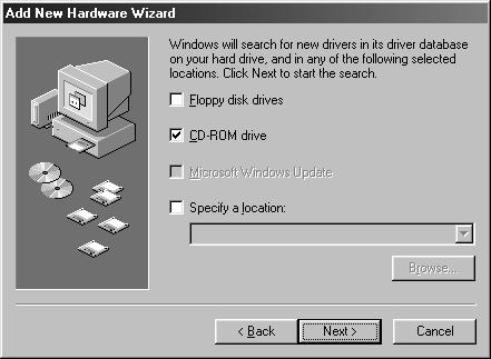A dialog box like the one shown will appear. Check CD-ROM drive, and click [Next] fig.05-28e_30 10 A dialog box like the one shown will appear. Click [Next].