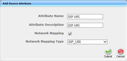 Leave the Network Mapping option cleared. 5. Click Submit to apply new device attribute or Cancel to exit. To add a device attribute for recording purposes: 1.