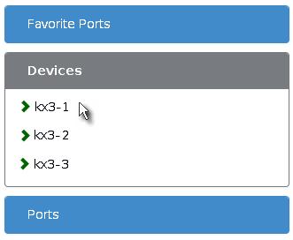 To access a KVM switch's ports: 1. Click a KVM switch in the Devices panel. To directly access a KVM port: 1.