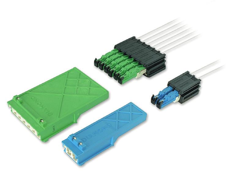DIAMOND Fiber Optic Components CABLE ASSEMBLIES AND ADAPTERS E-2 Backplane PC/APC MULTIMODE PC Enthusiastic customers using the E-2 TM connector system on their equipment encouraged the development