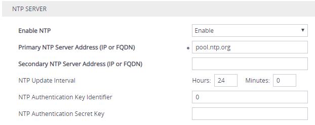 Configuration Note 4. Configuring AudioCodes SBC 4.3.1 Configure the NTP Server Address This step describes how to configure the NTP server's IP address.