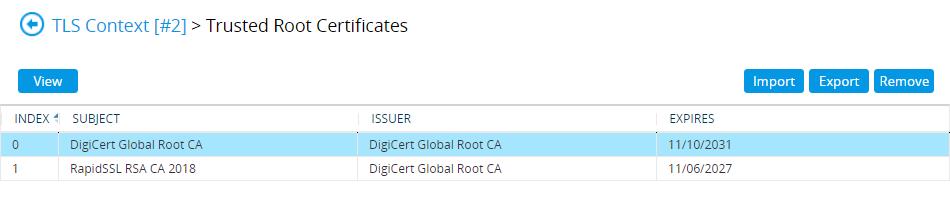 Microsoft Teams Direct Routing & Swisscom SIP Trunk Figure 4-10: Example of Configured Trusted Root Certificates 11. Reset the SBC with a burn to flash for your settings to take effect. 4.3.