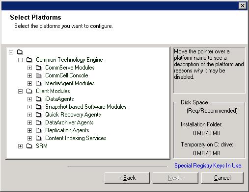 The Special Registry Keys In Use field will be enabled when GalaxyInstallerFlags registry keys have been enabled on this computer.