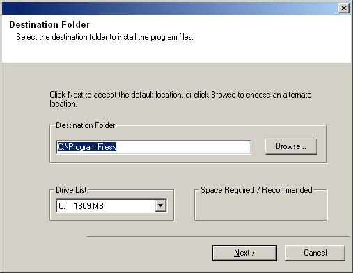 To install the SRM Windows File System Agent, expand the SRM folder and select the SRM Windows File System Agent. 11. Specify the location where you want to install the software.