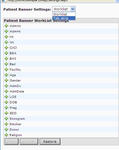 To access the help function: Click the help button in the navigation bar To expand the information displayed in the Patient Banner: Click the arrow to show all the patient banner data fields.